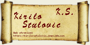 Kirilo Štulović vizit kartica